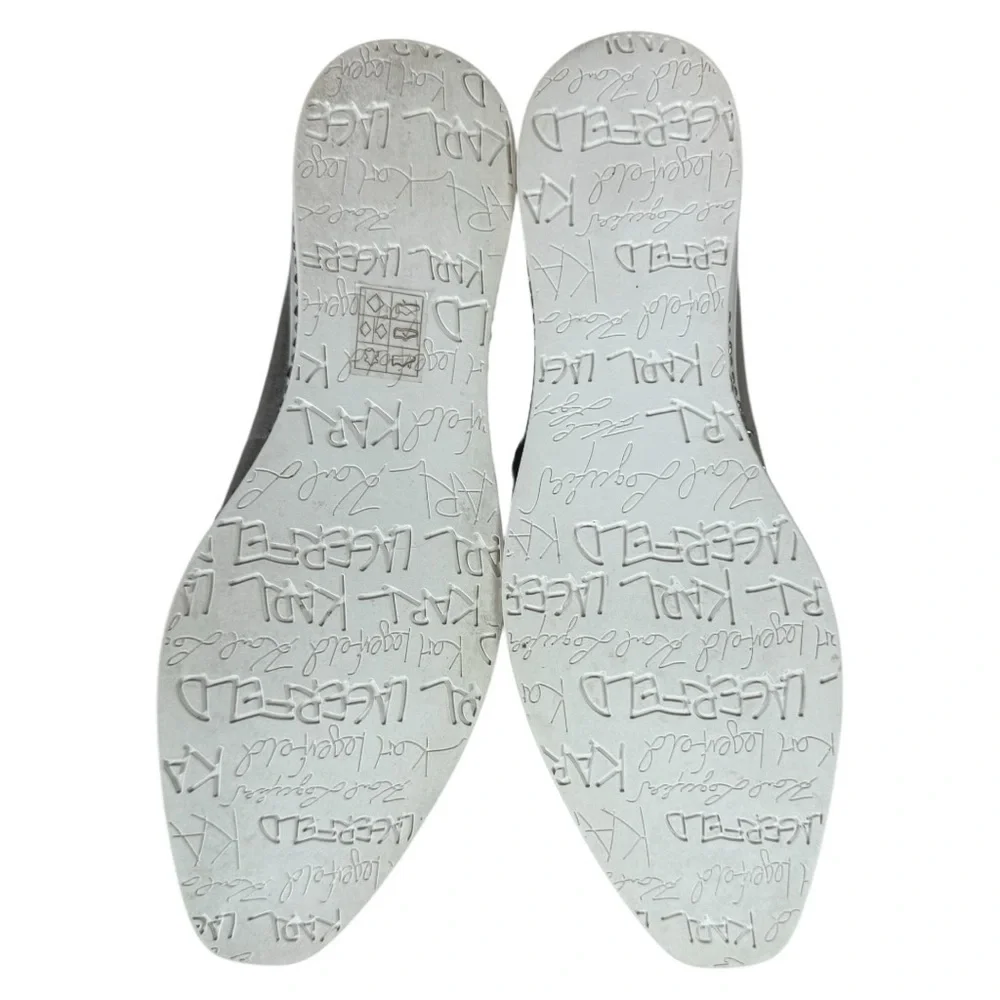 Karl Lagerfeld Paris Brea Champagne Metallic Platform Loafers Size 7.5 EUC - Picture 8 of 9